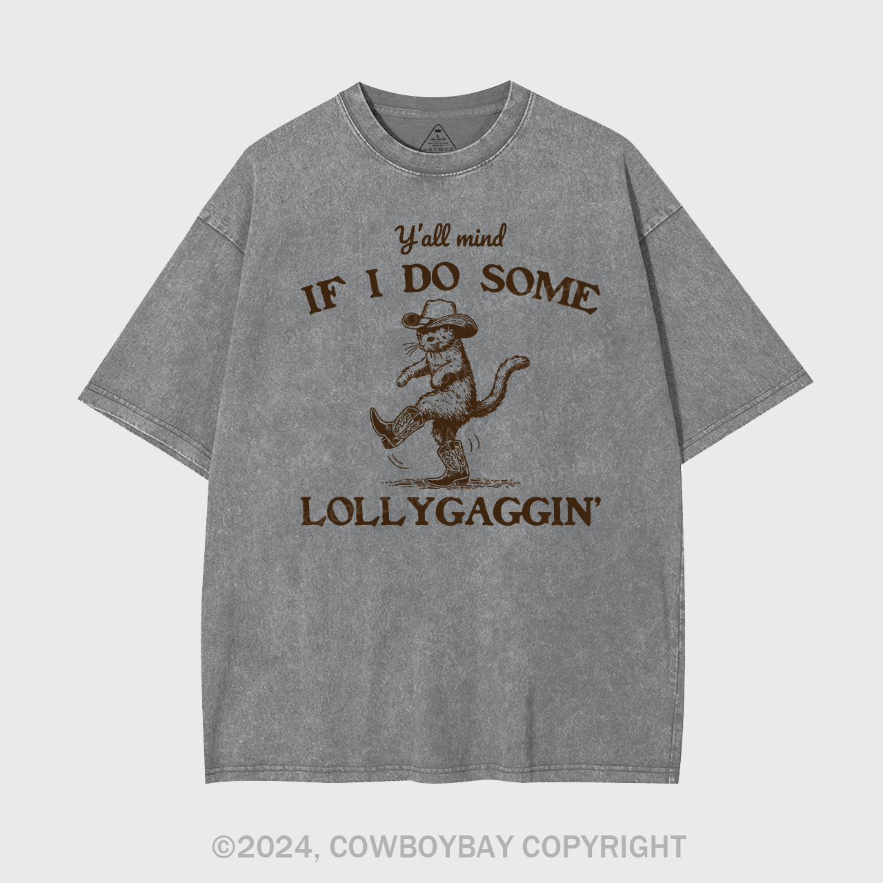 Sneaky Cowboy Cat Garment-dye Tees