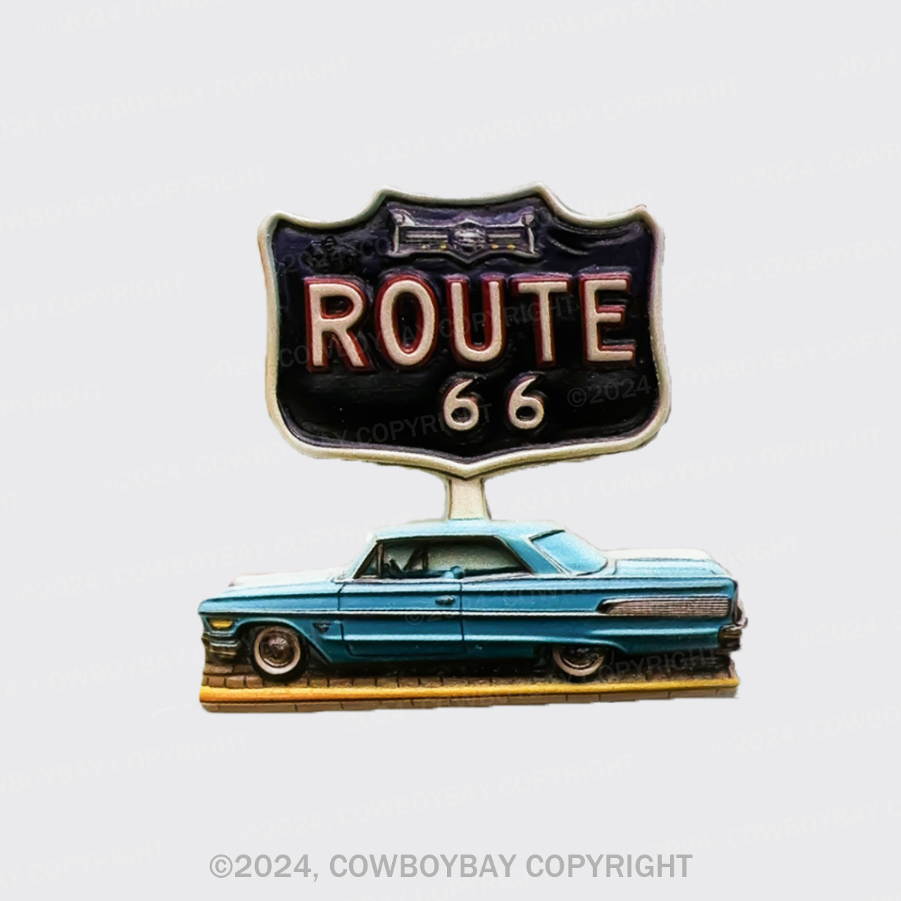 3D Painting U.S. Route 66 Fridge Magnet_1