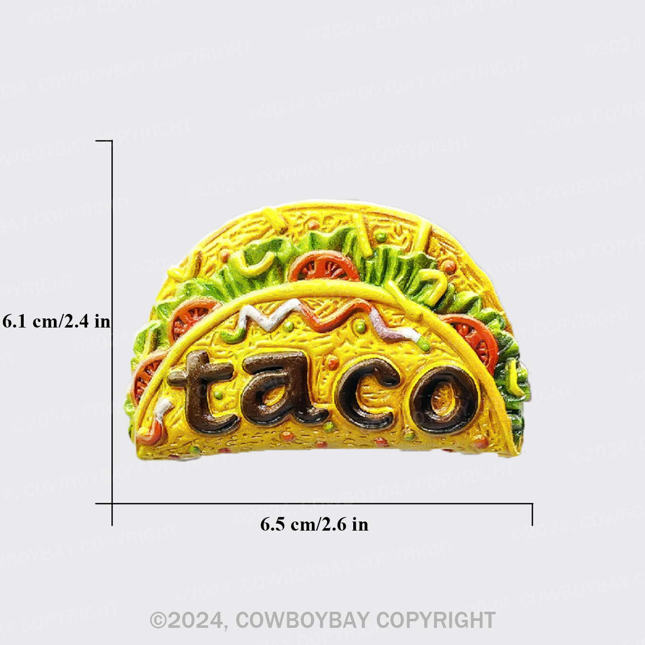 3D Painting Taco Fridge Magnet_1