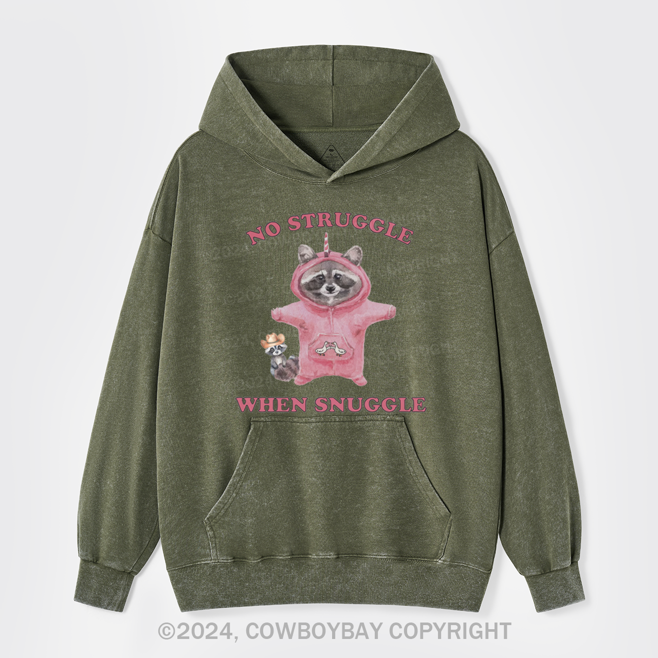 No Struggle When Snuggle Garment-Dye Hoodies