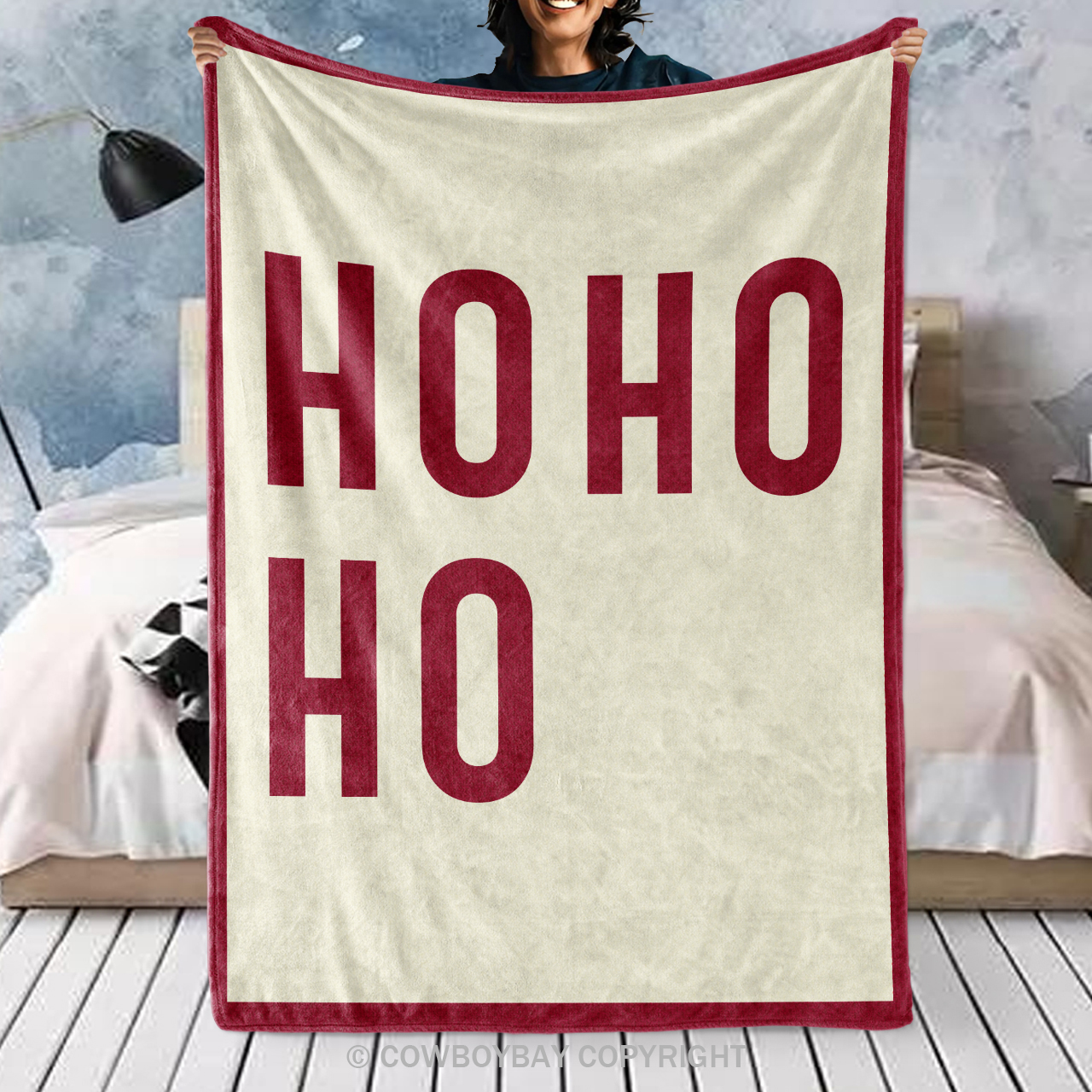 Christmas Ho Ho Ho Pattern Blanket