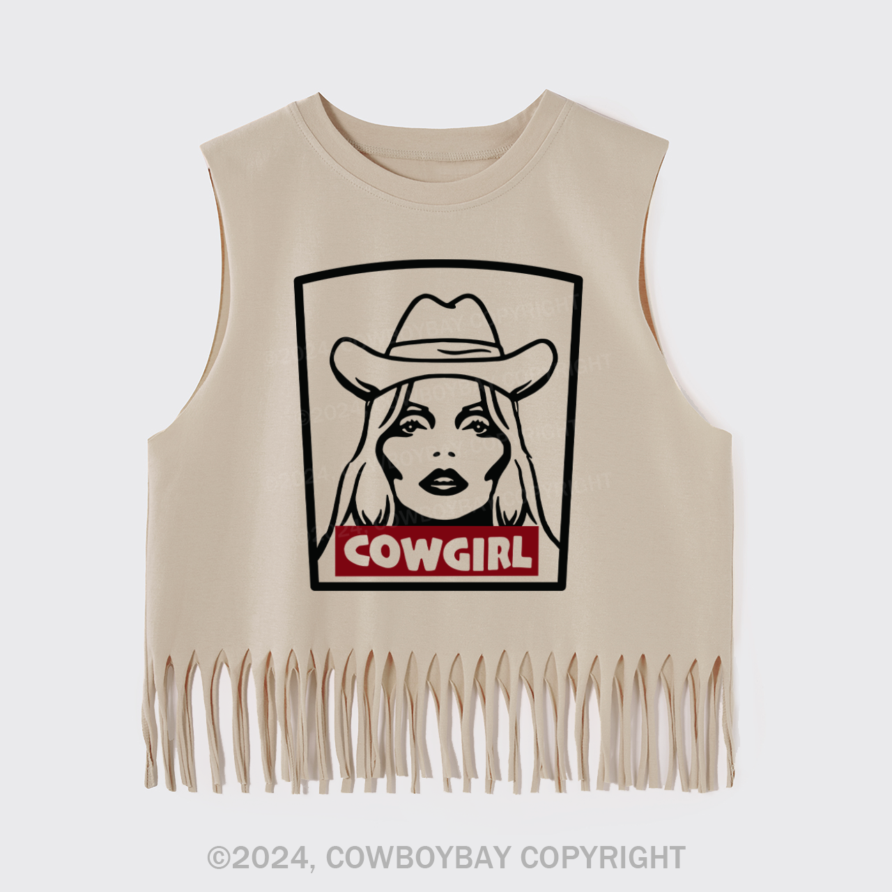 Cowgirl 90's Vintage Music Fringe Tank