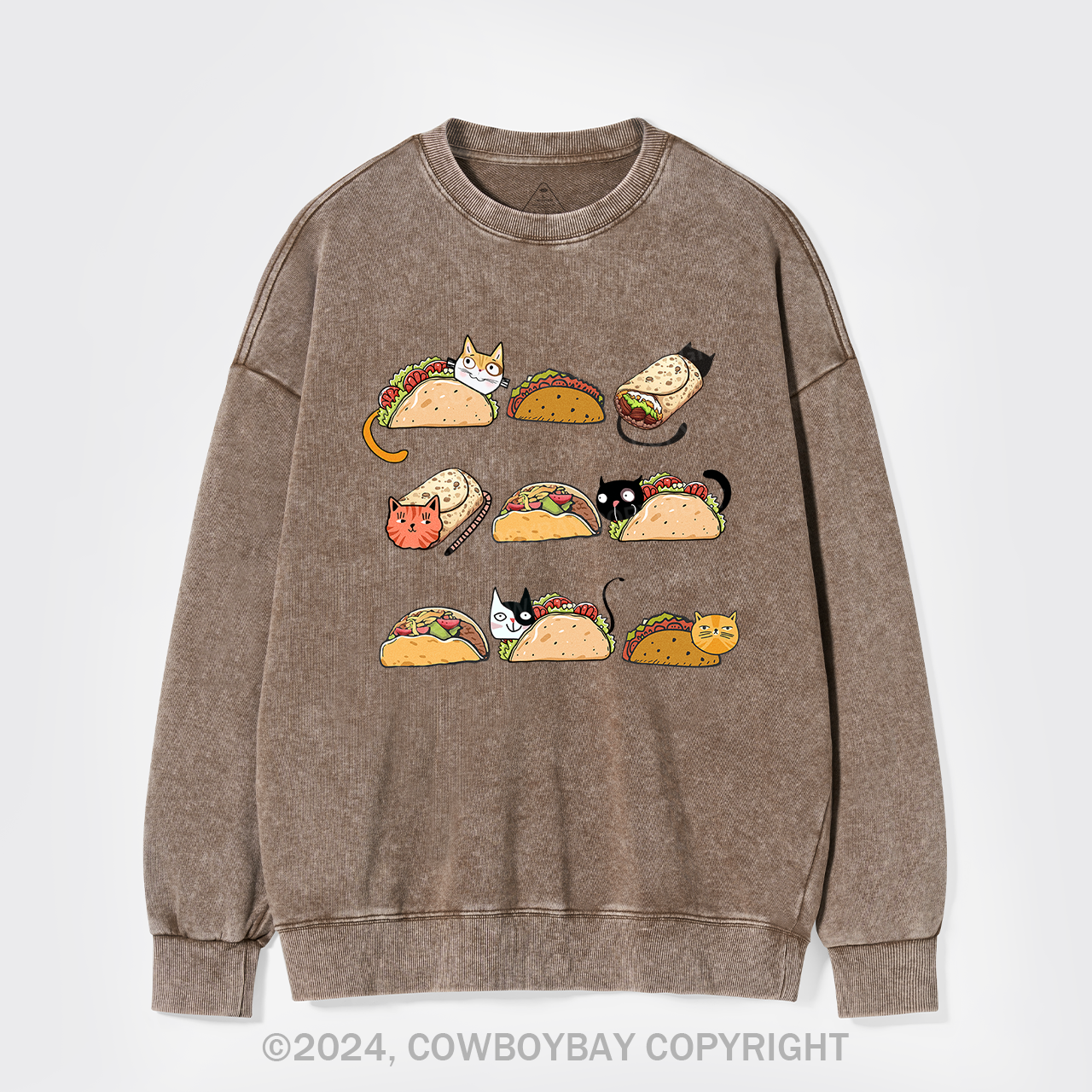 Taco Cat Washed Sweatshirts