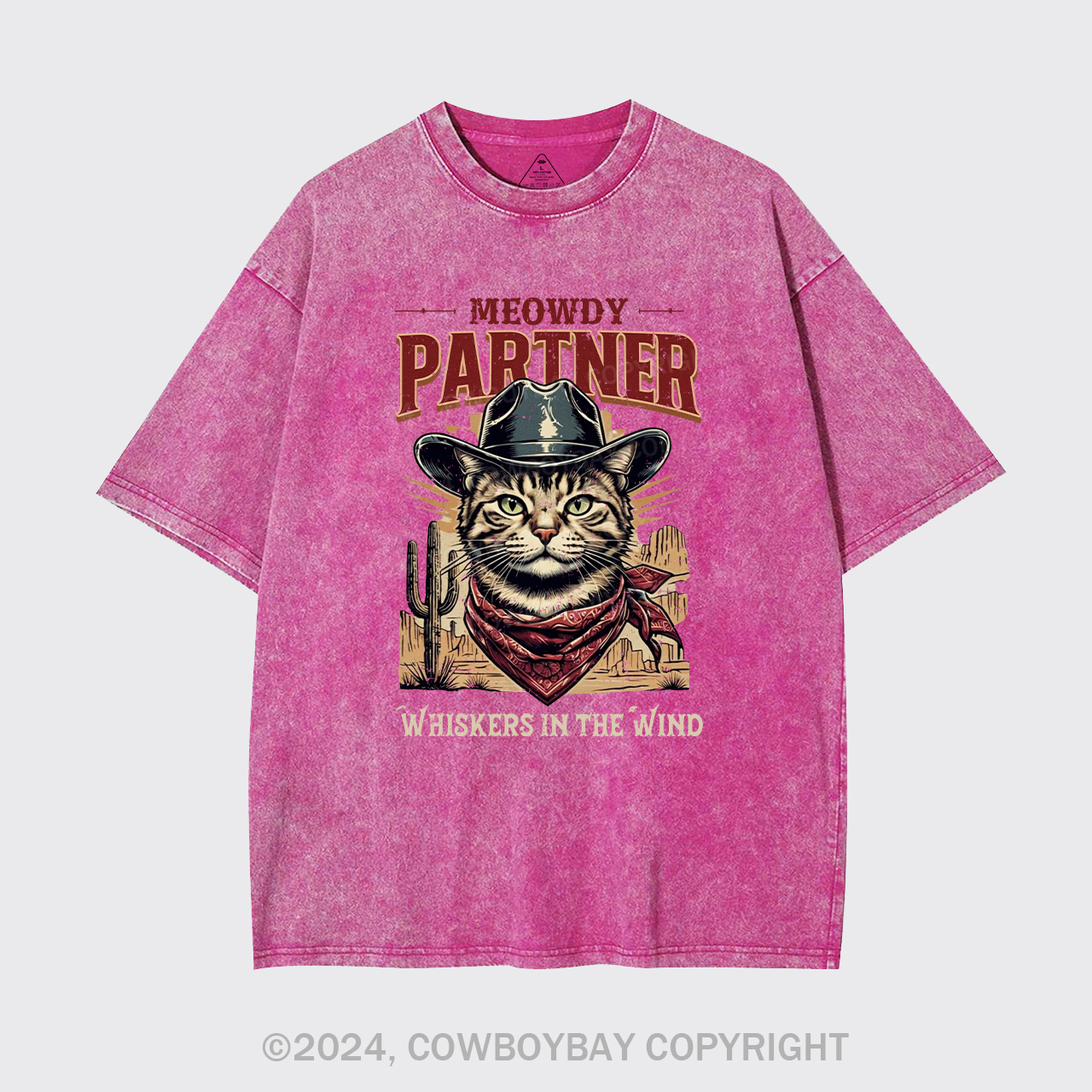 Meowdy Partner Cowboy Cat Garment-dye Tees