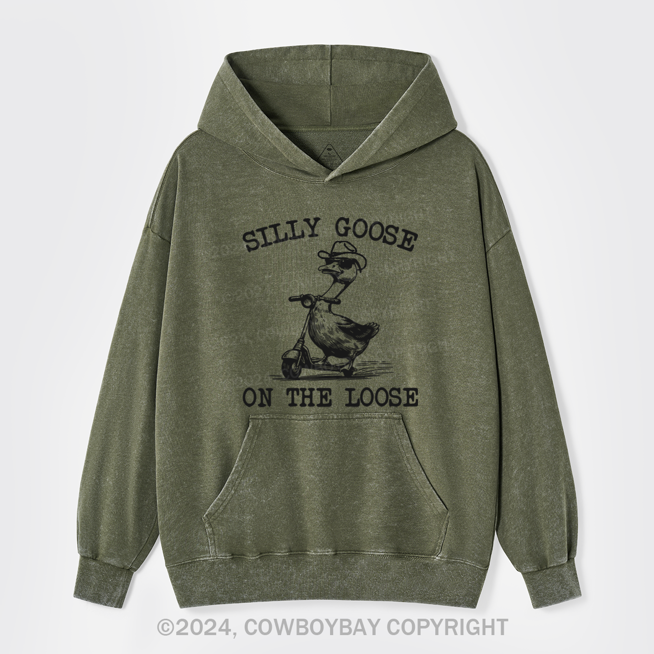 Vintage Cowboy Goose Garment-Dye Hoodies