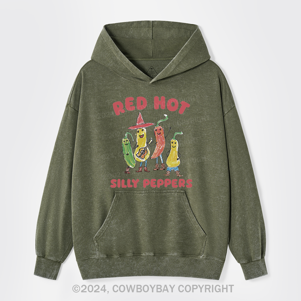 Silly Peppers Garment-Dye Hoodies