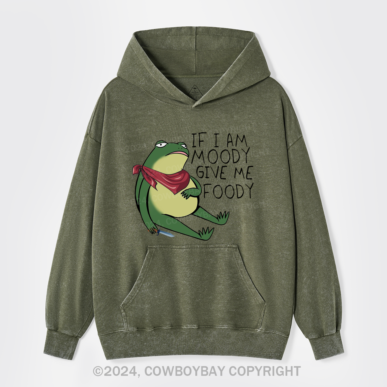 If I Am Moody Give Me Foody Garment-Dye Hoodies