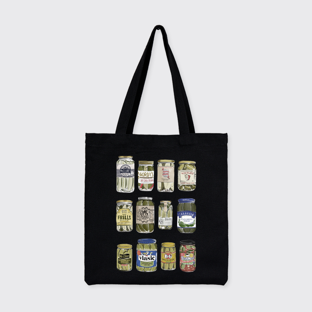 Vintage Canned Pickles Funny_Cowboybay Canvas Tote Bag