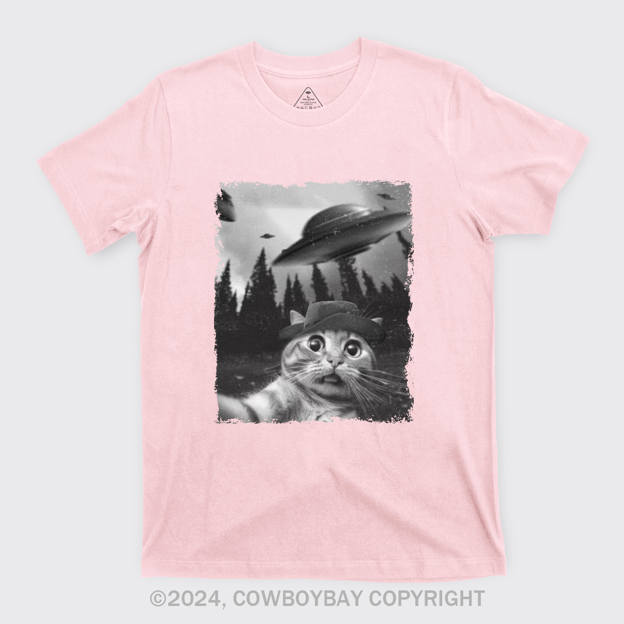 Funny Cat Selfie With UFOs T-Shirts