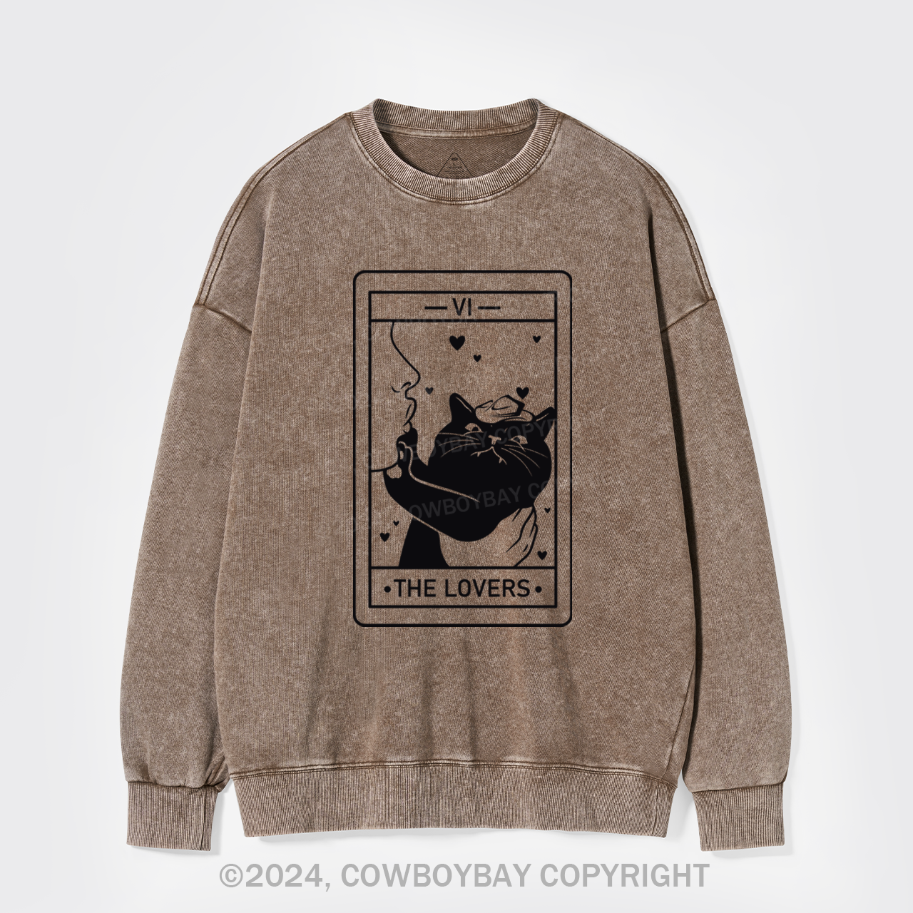 Tarot Cat Washed Sweatshirts