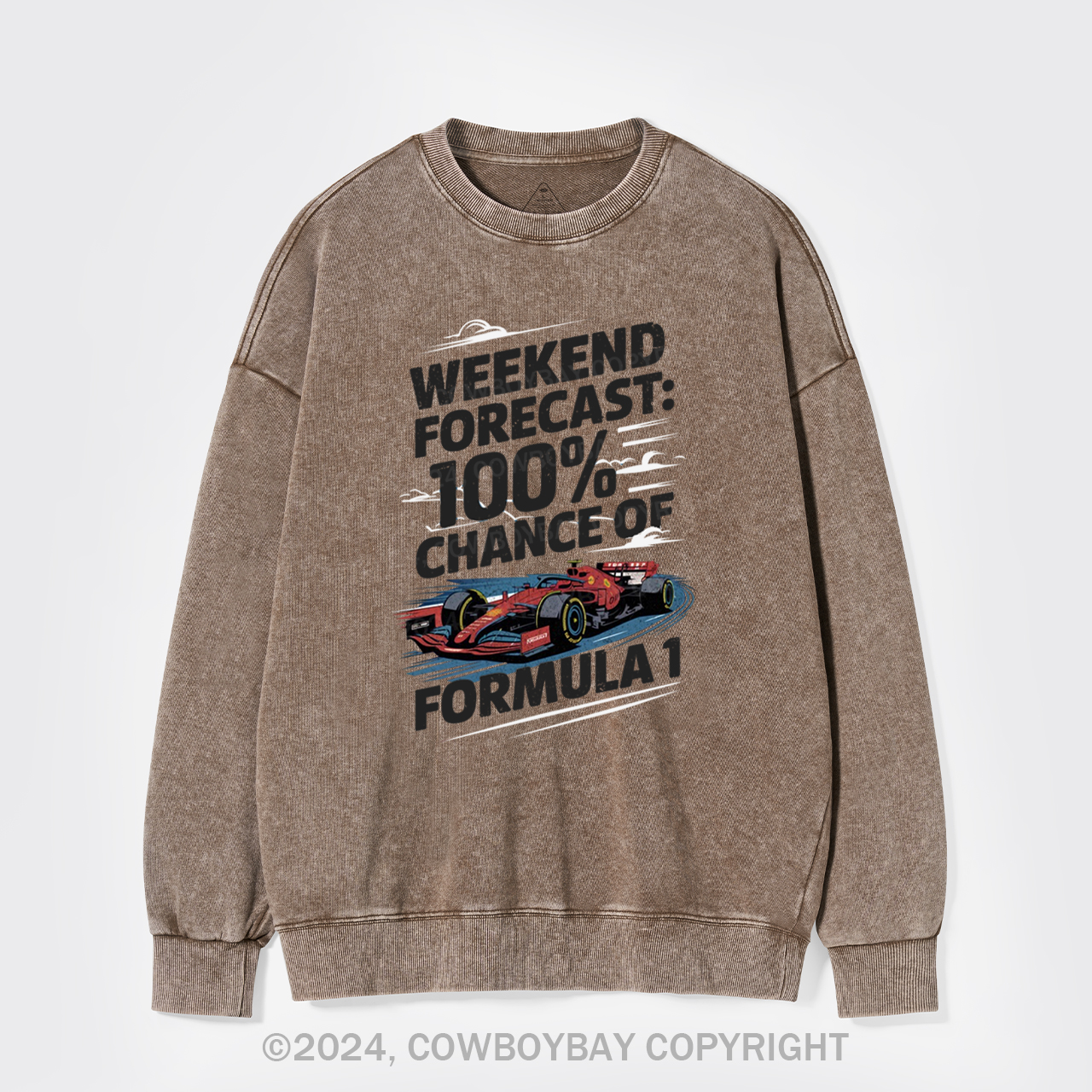 100% Chance Of Formula 1 Washed Sweatshirts