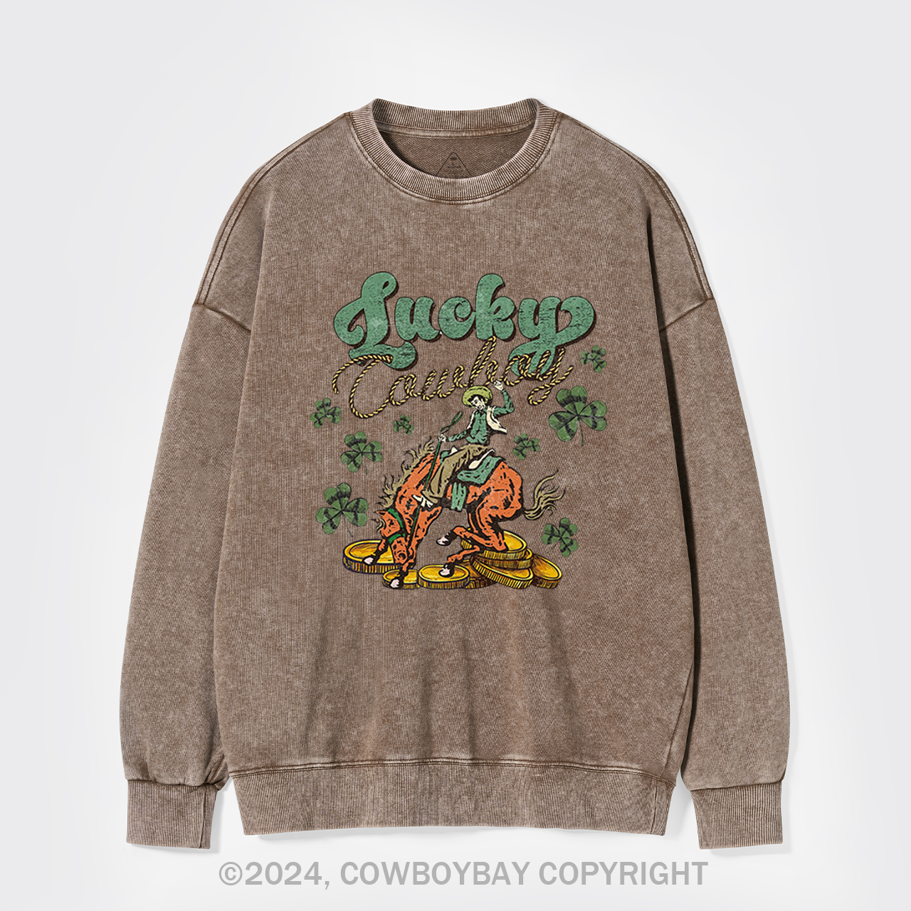 Lucky Cowboy Horse Washed Sweatshirts