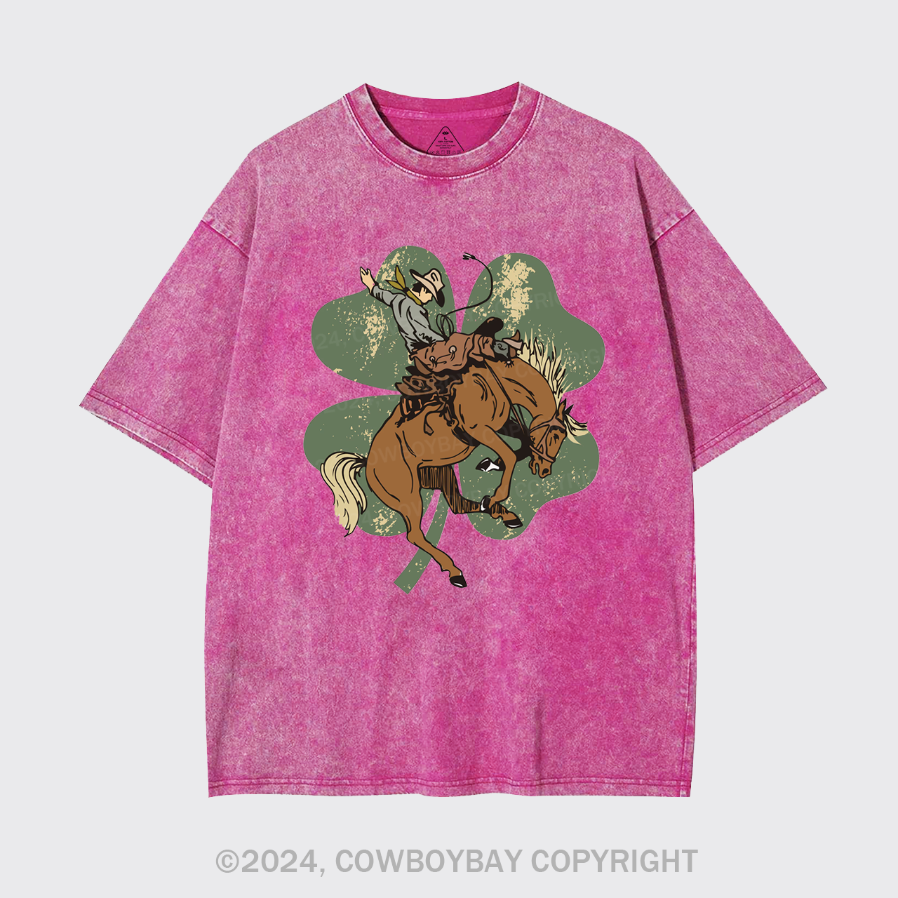 Lucky Bronc Horse Garment-dye Tees