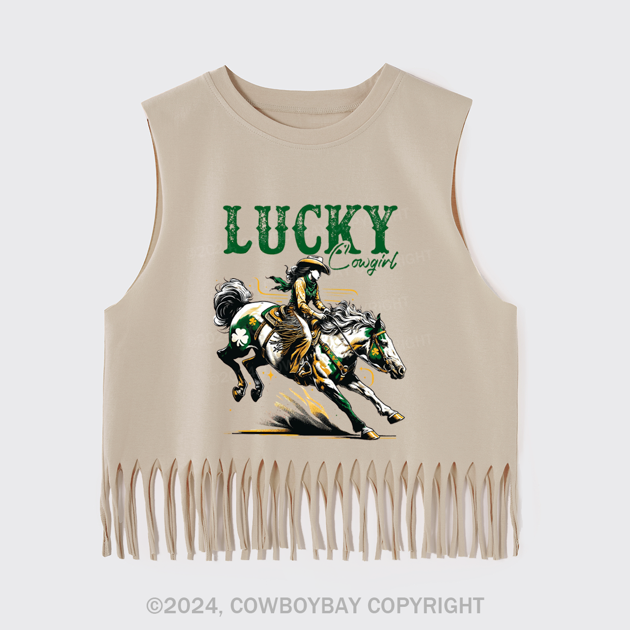 Lucky Cowgirl Fringe Tank
