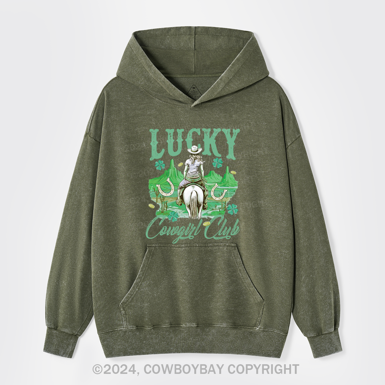 Lucky Cowgirl Club Garment-Dye Hoodies