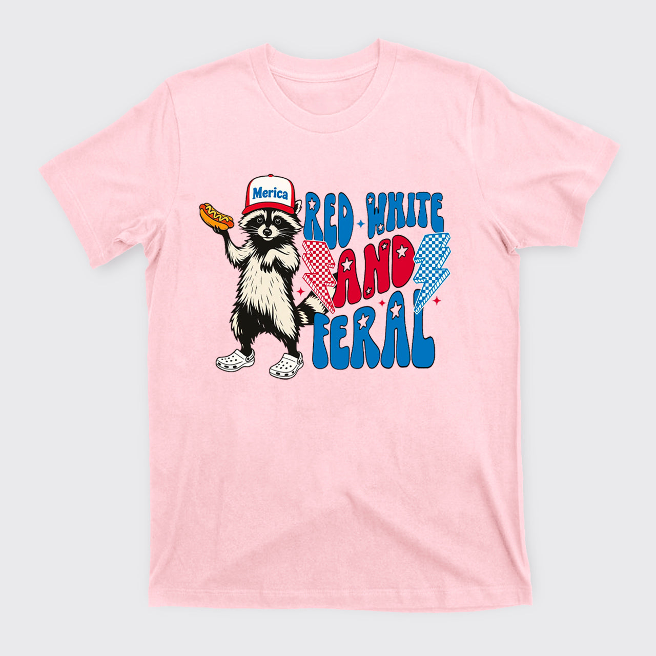 4th Of July-Red White And Feral T-Shirts