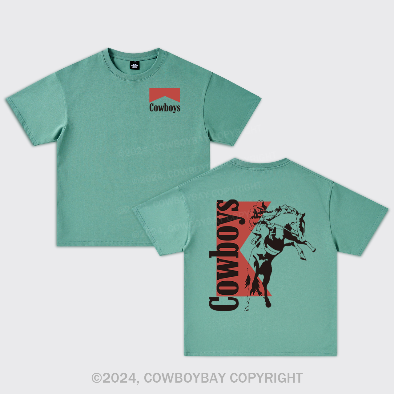 Cowboy Silhouettes On Horseback Oversize T-Shirts