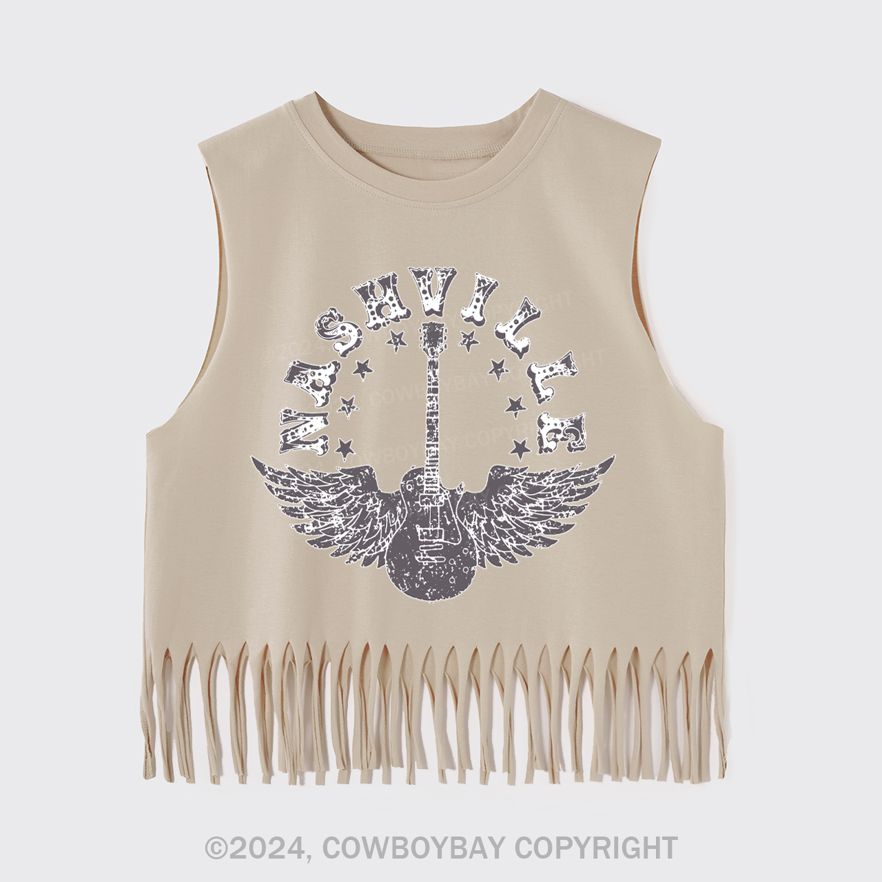 Nashville Western Country Concert Fringe Tank