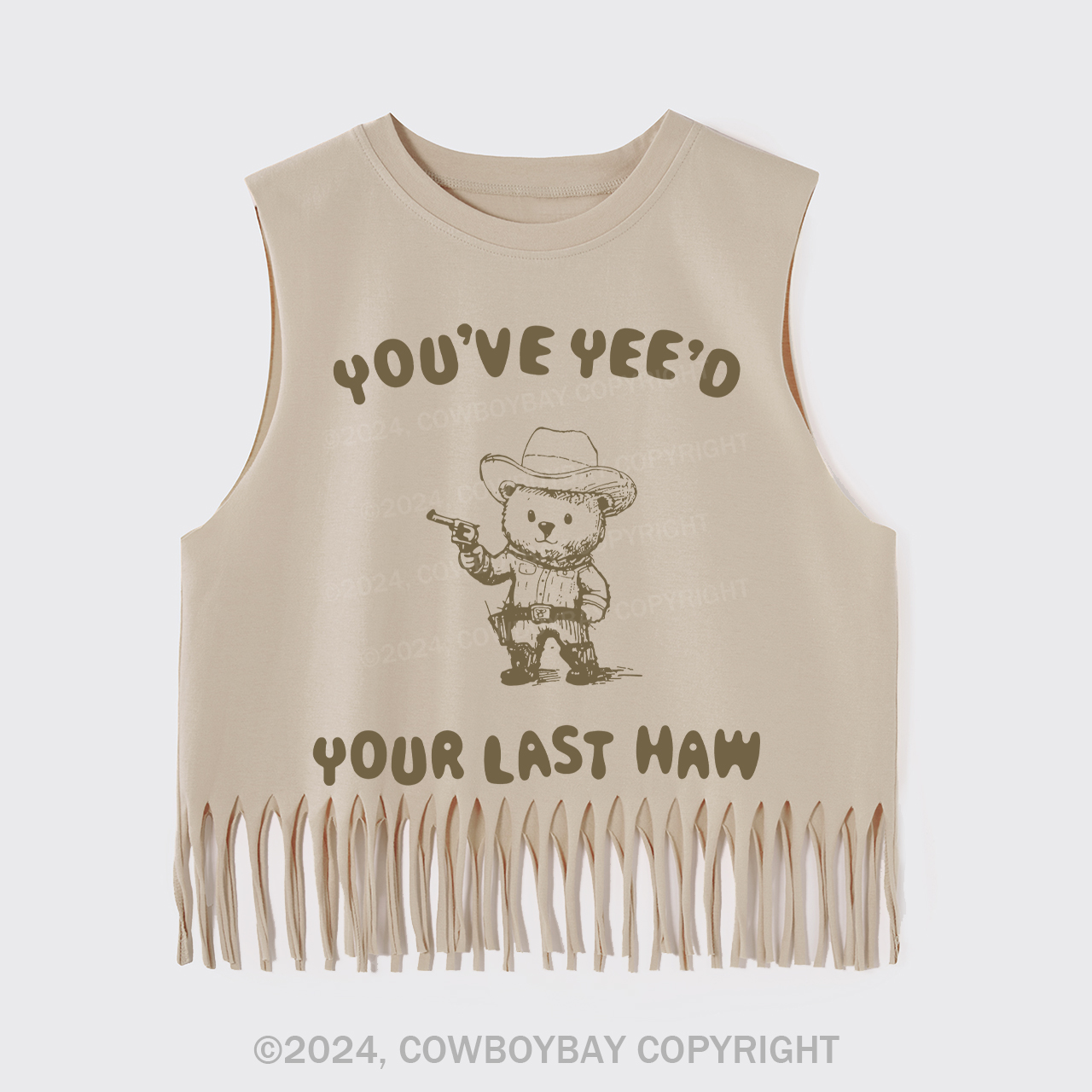 Cowboy Bear As A Cop Fringe Tank