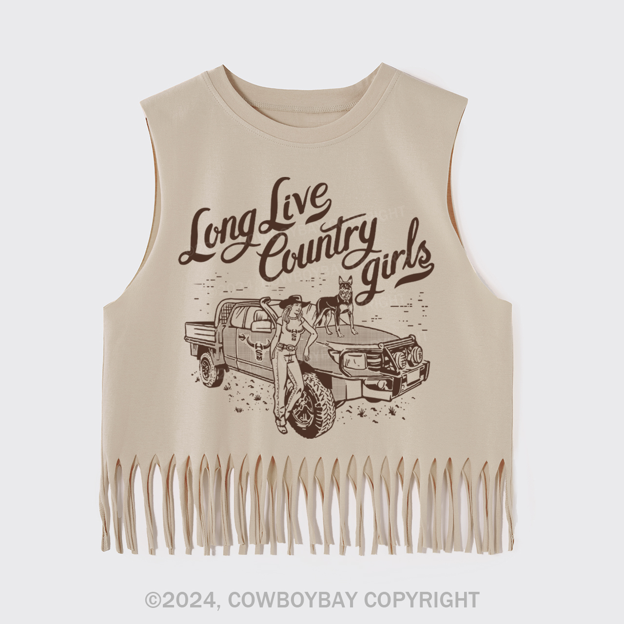 Long Live Country Girls Fringe Tank