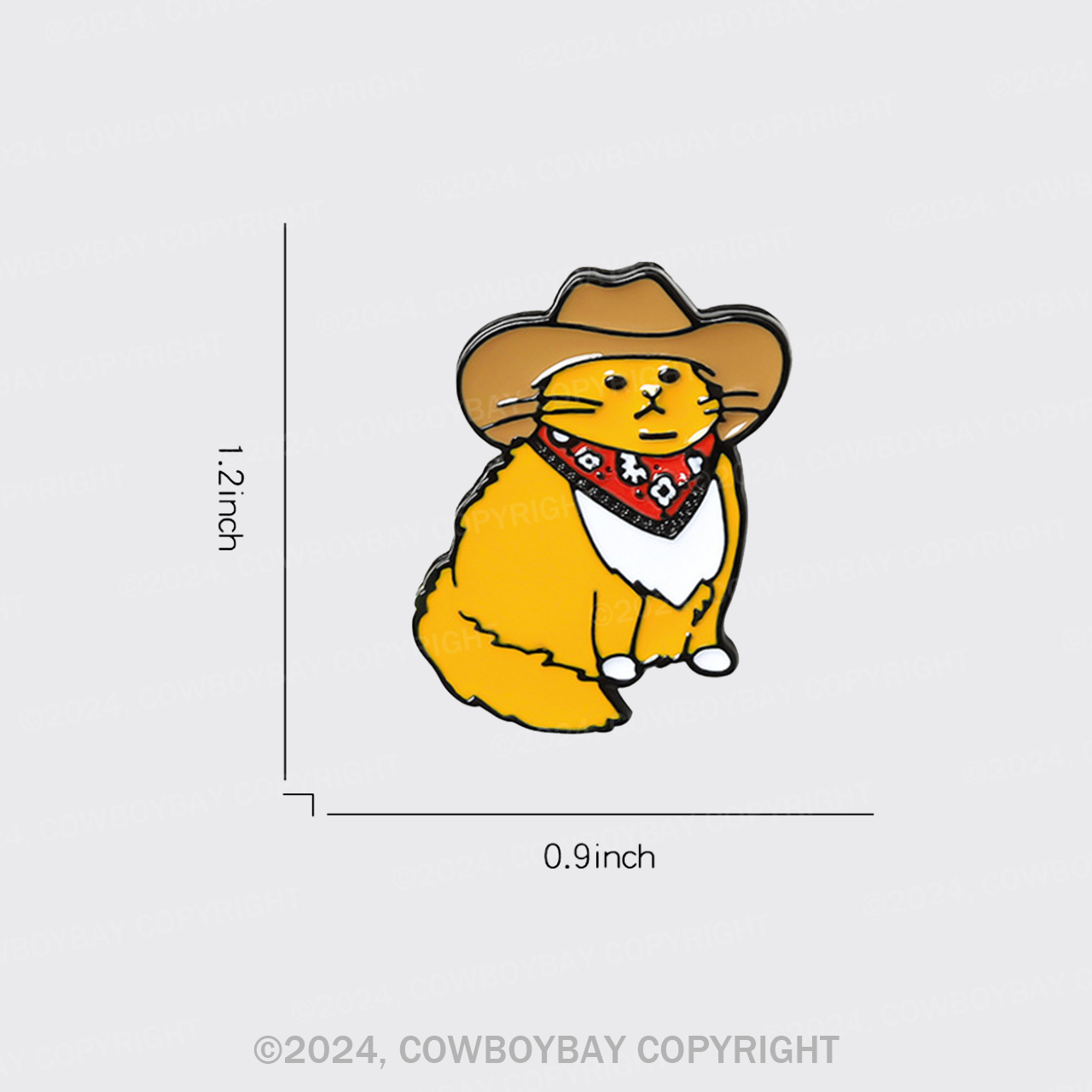 Western Cowboy Cat_Cowboybay Pin