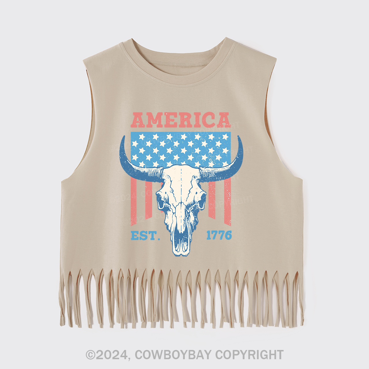 America freedom Est.1776 Fringe Tank