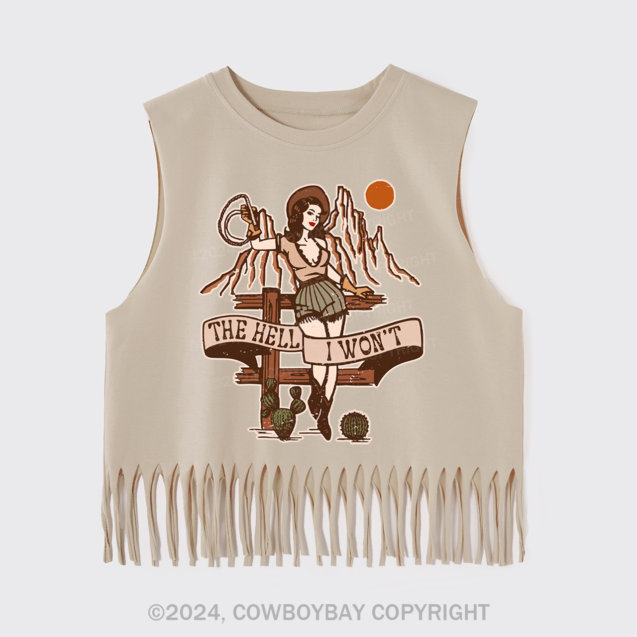 Western The Hell I won't Fringe Tank