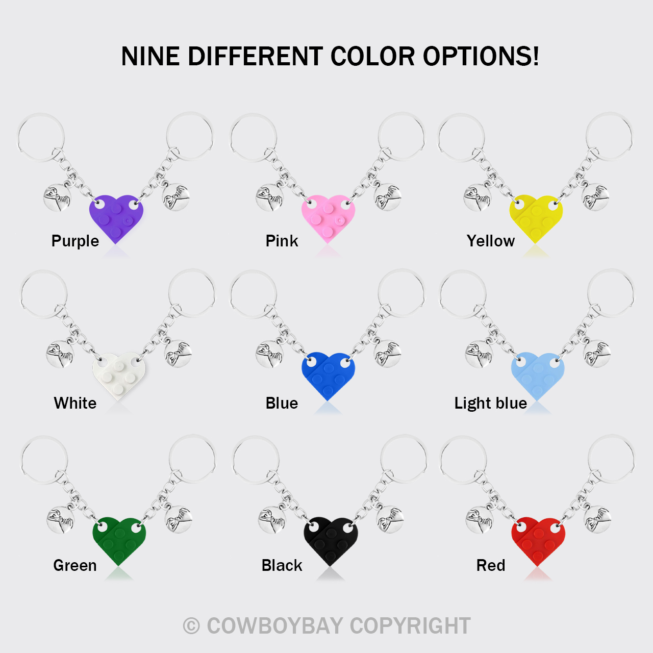 Heart Bricks Keychains