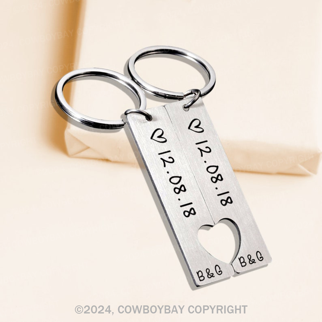 Custom Couple Keychain