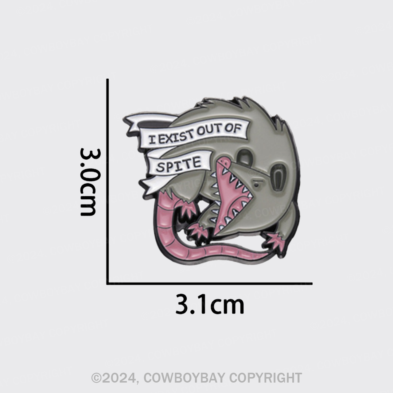 I Exist Out Of Spite_Cowboybay Pin