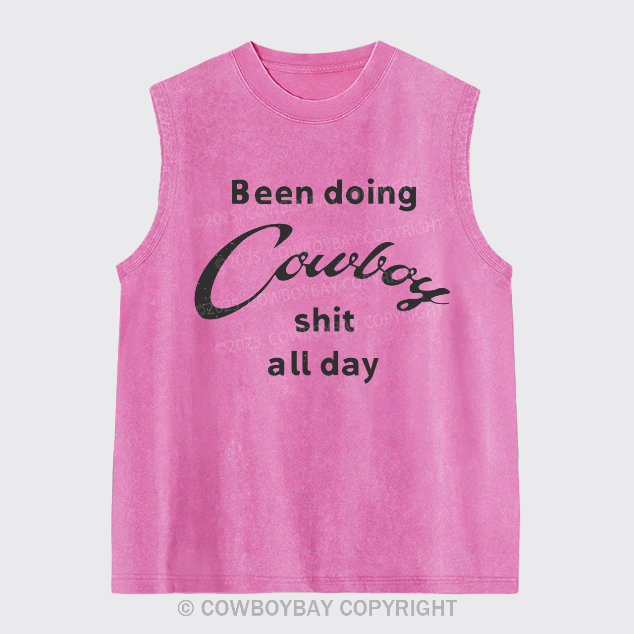 Been Doing Cowboy Shit All Day Washed Tanks