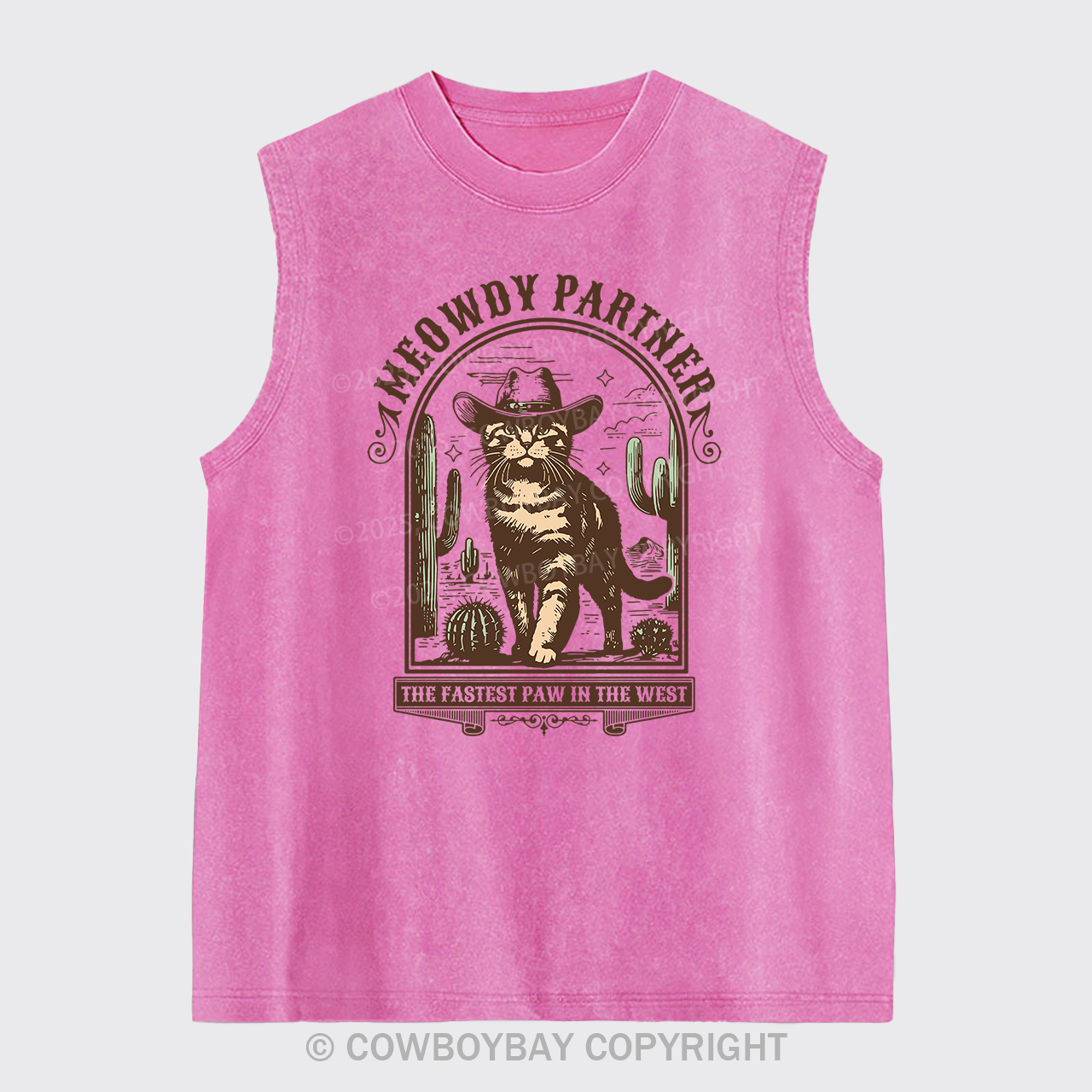 Meowdy Partner Cat Washed Tanks