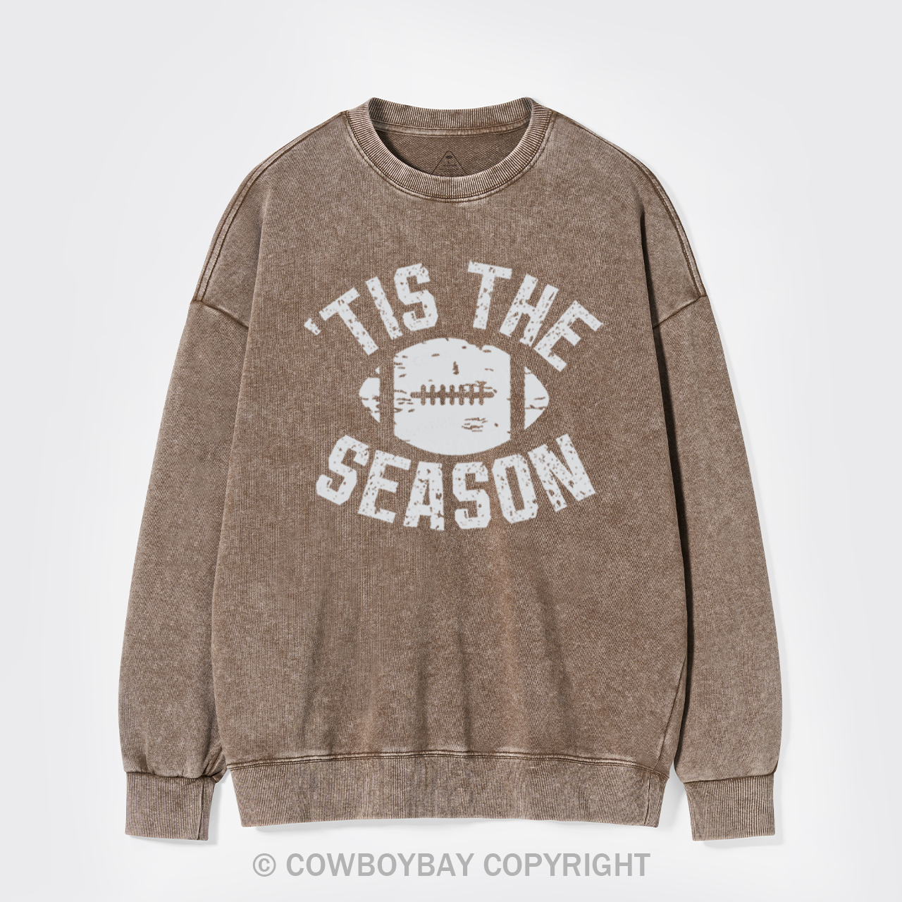 Tis The Season Football Washed Sweatshirts