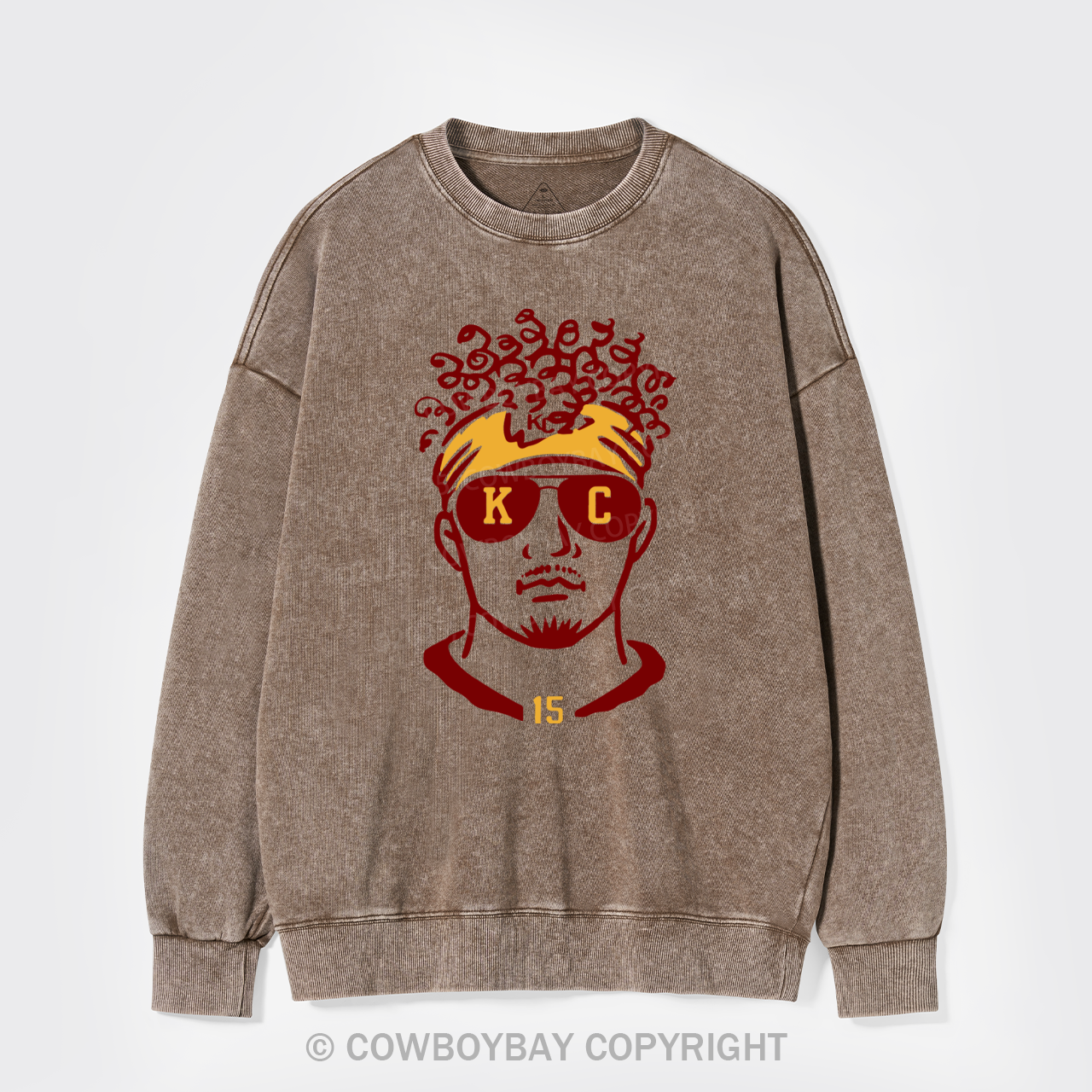 Funny KC Football Washed Sweatshirts