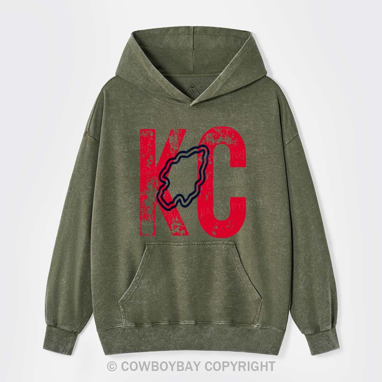 KC Football Garment-Dye Hoodies