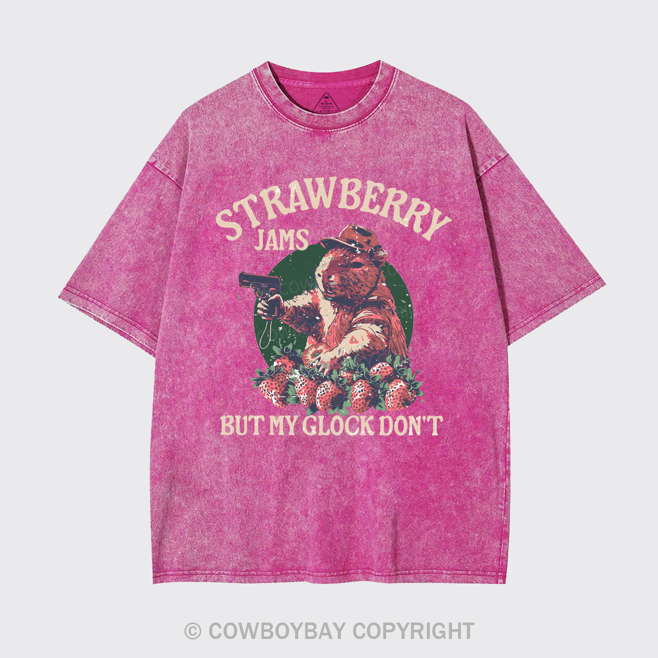 Strawberry Jams But My Glock Don't Garment-dye Tees