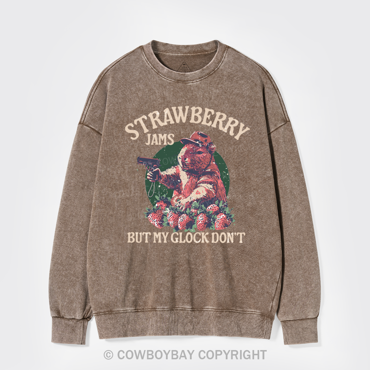 Strawberry Jams But My Glock Don't Washed Sweatshirts