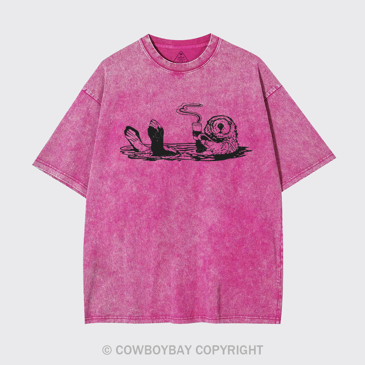 Otters Drink Coffee Garment-dye Tees