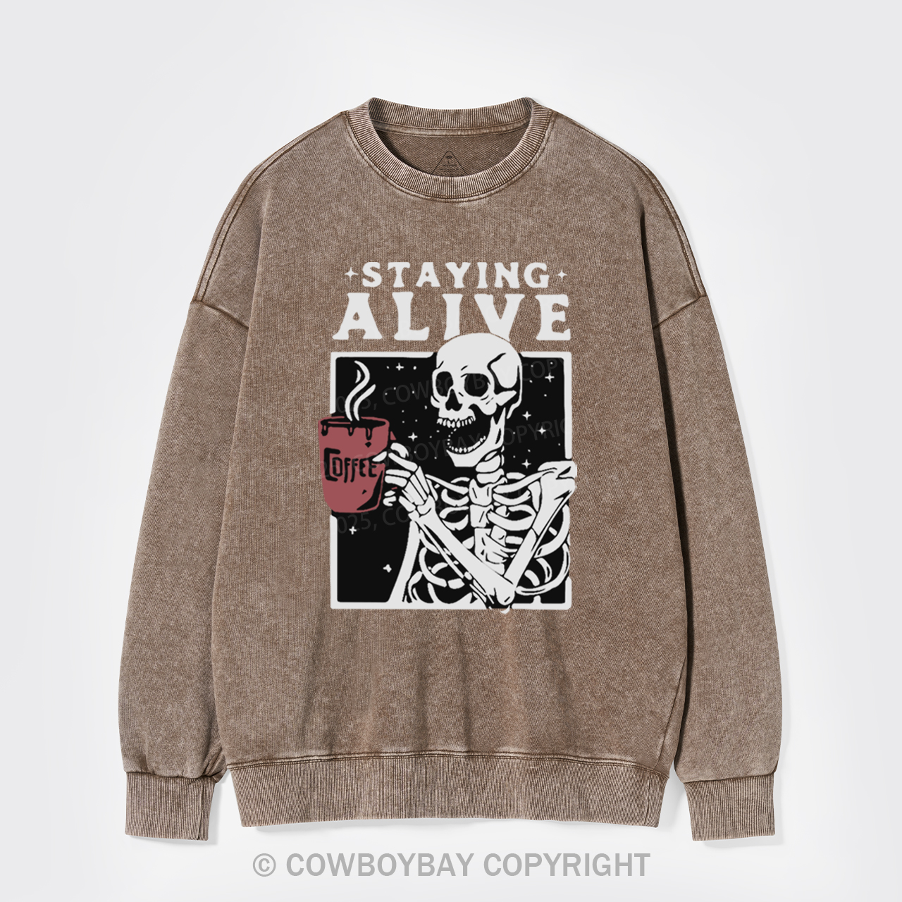 Staying Alive Washed Sweatshirts