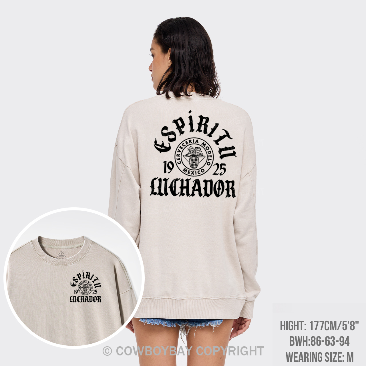 Espiritu Luchador Washed Sweatshirts