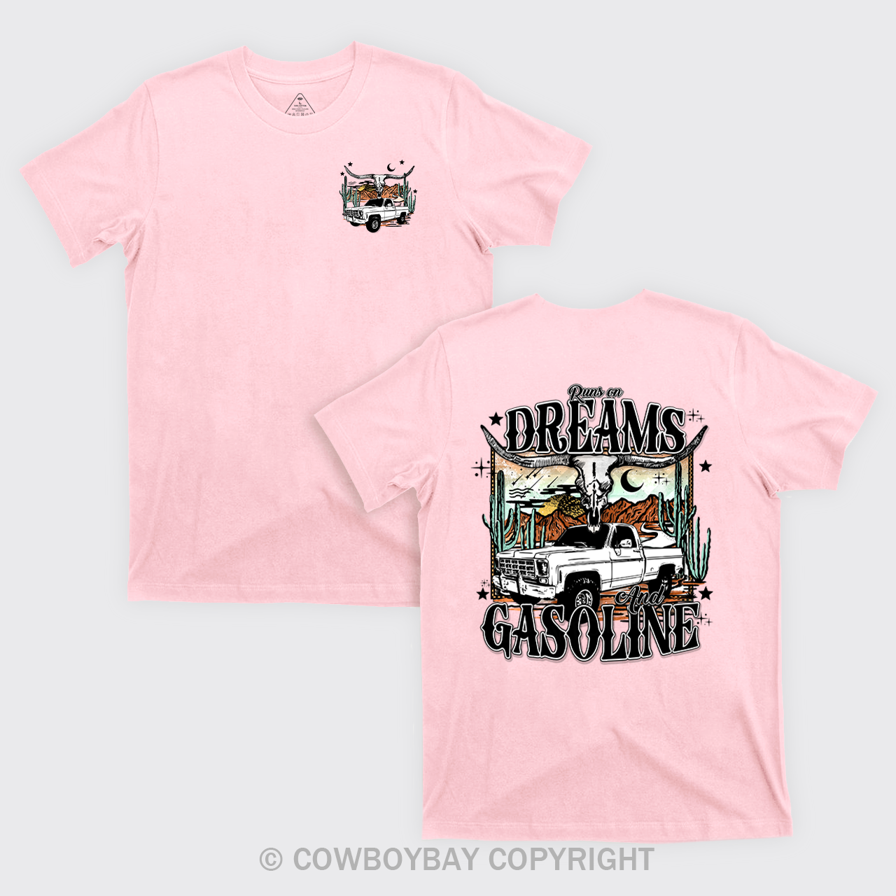 Runs on Dreams and Gasoline Country Cowboy T-Shirts