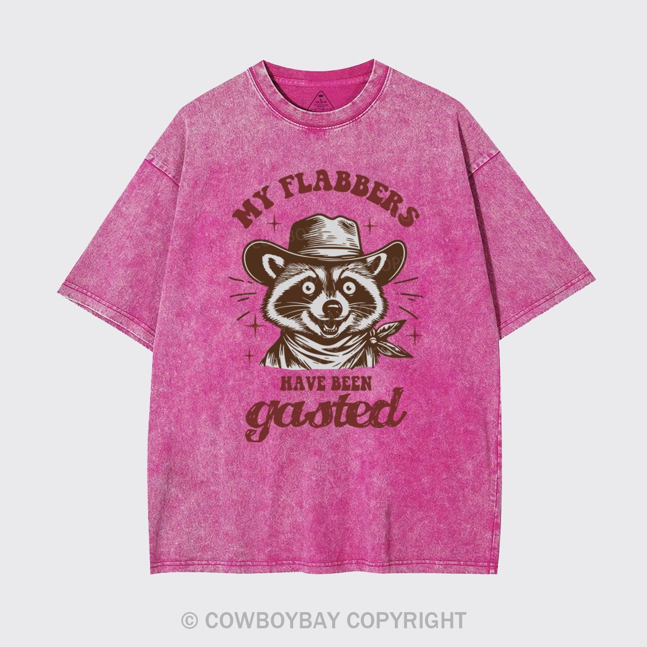 Flabbergasted Cowboy Raccoon Garment-dye Tees