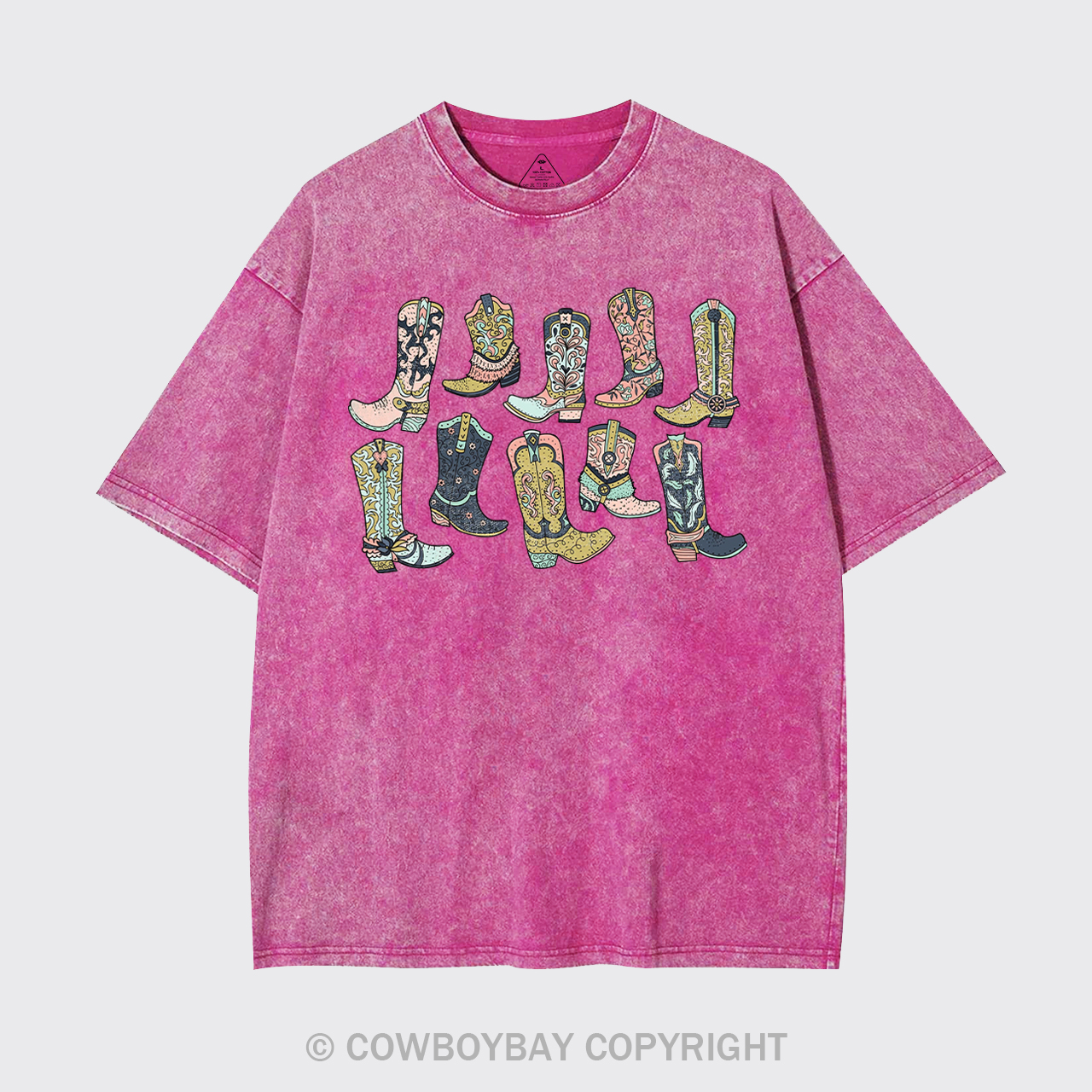 Cowboy Western Cowgirl Boots Garment-dye Tees