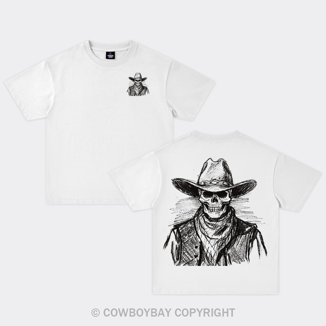 The Brutal Skeleton Cowboy Oversize T-Shirts