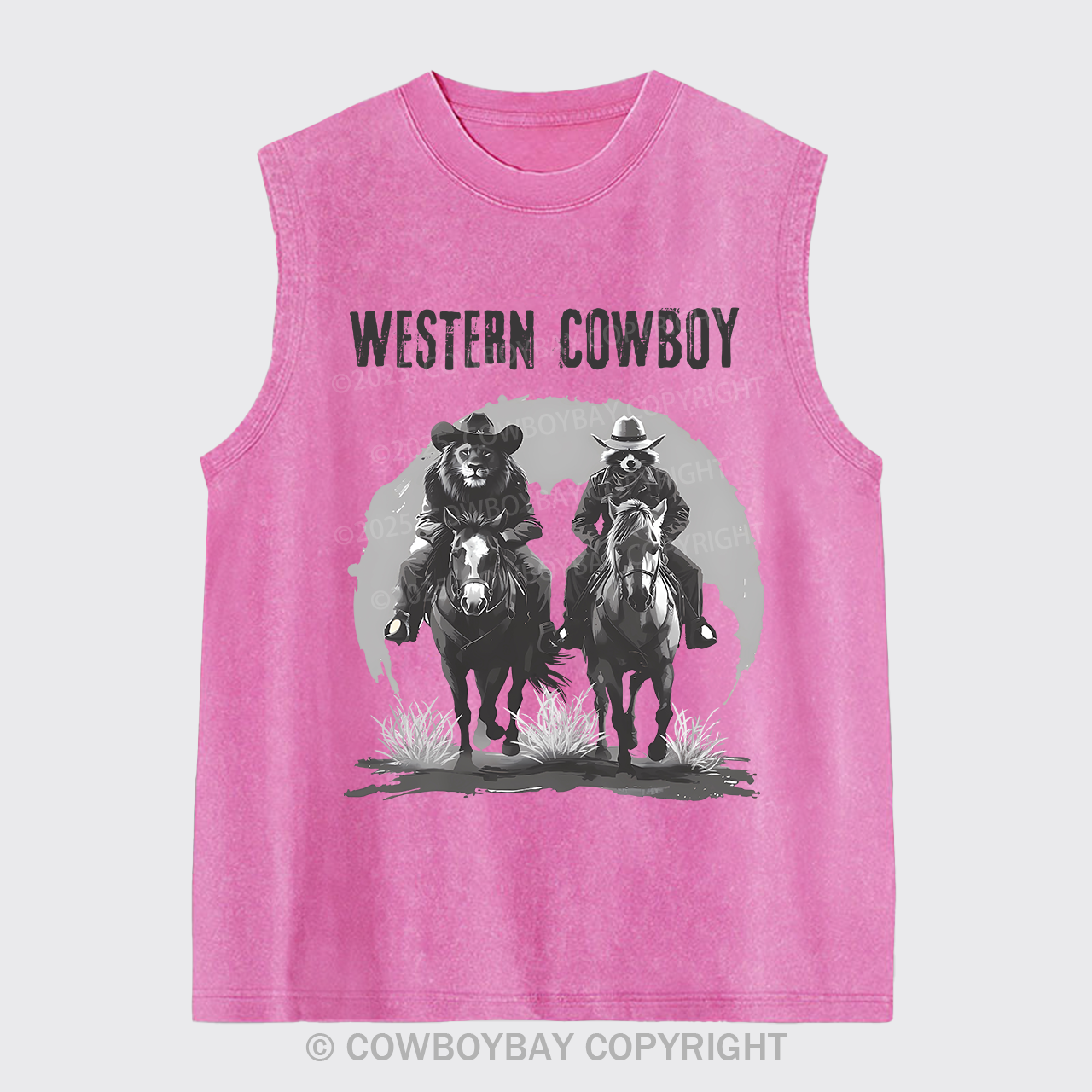 Accoon And Lion Cowboy Washed Tanks