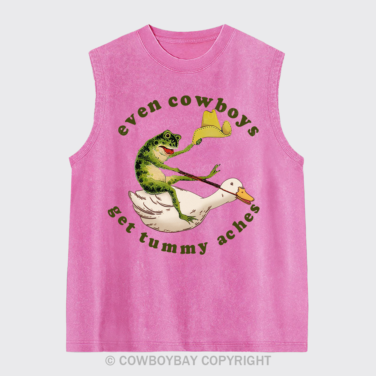 Even Cowboys Get Tummy Aches Washed Tanks