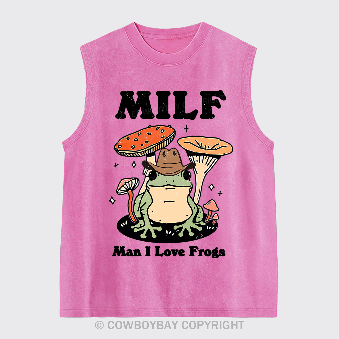 Funny MILF Froggy Washed Tanks