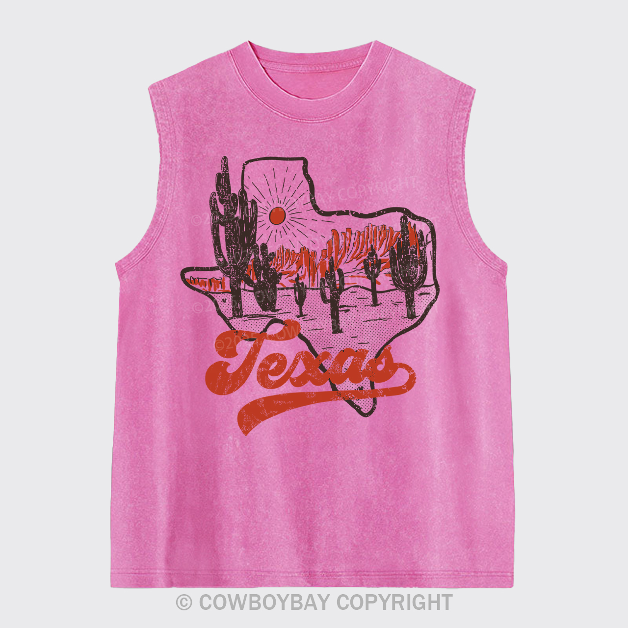 Texas Sunset Vintage Washed Tanks