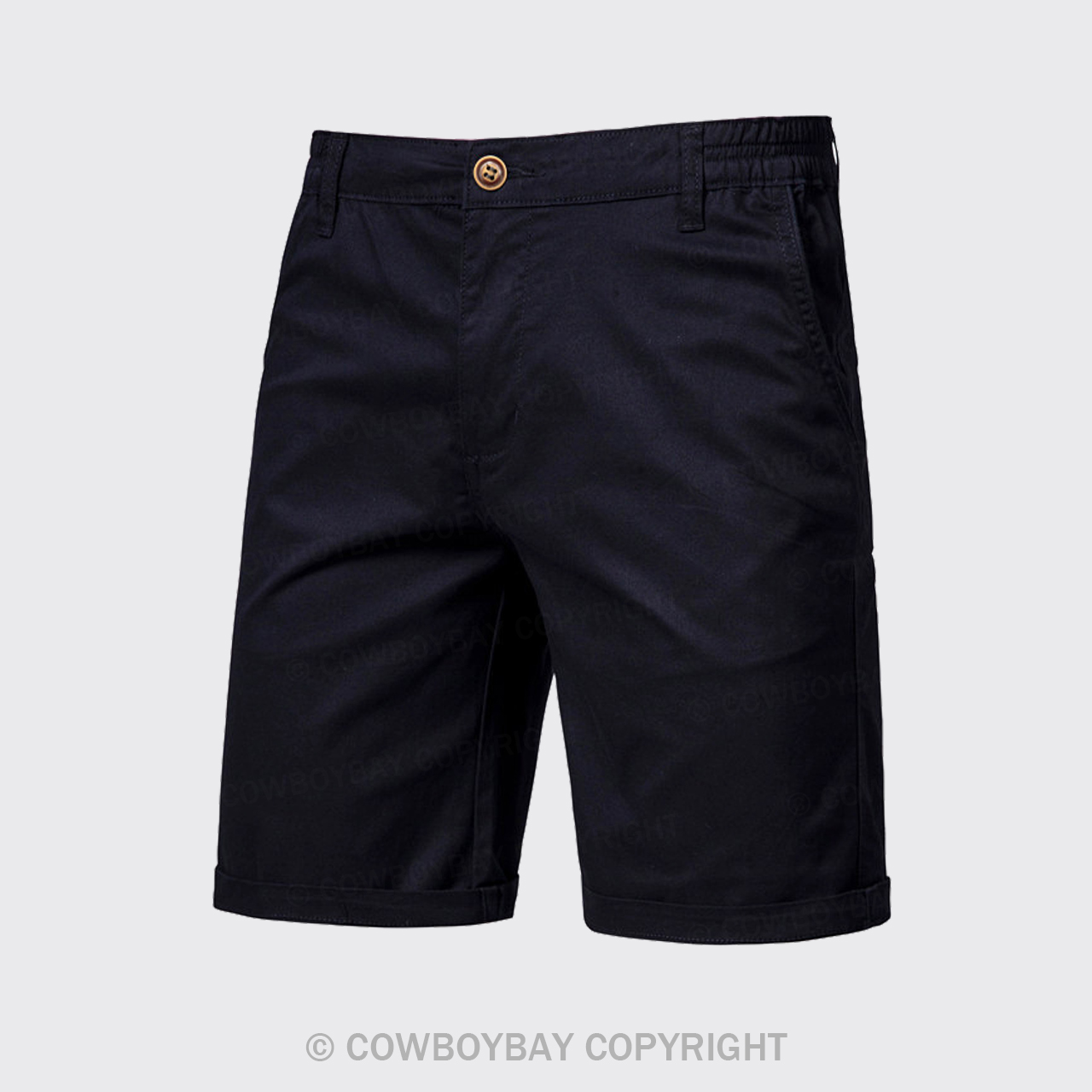 Black Men's Cotton Casual Shorts