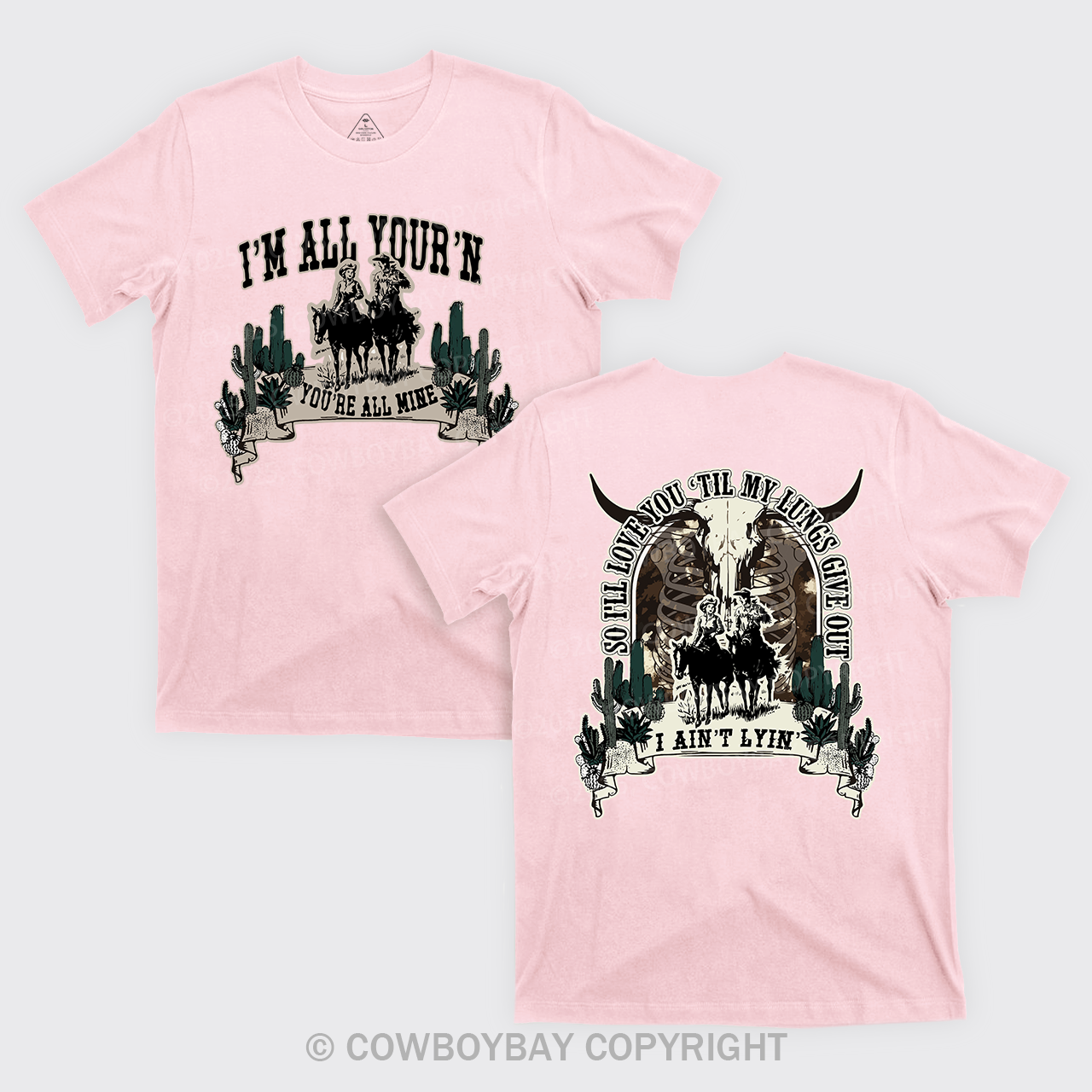 Love You Till My Lungs Give Out Cowboy T-Shirts